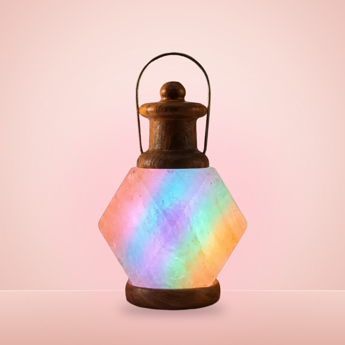Himalayan Salt Lamp Lantern – USB, Multicolour & Warm White | SHOPIA